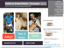 Tablet Screenshot of claiborneanimalshelter.com